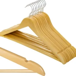 10-Pack - Trägalgar / Galgar i Trä - Klädhängare