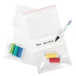 100-Pack - 6x8cm Ziplock / Blixtlåspåsar Skrivfält / Zip Lock