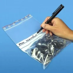 100-Pack - 6x8cm Ziplock / Blixtlåspåsar Skrivfält / Zip Lock