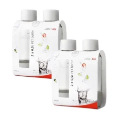 4-pack AGA AQVIA "on-the-go" 0,5L, PET-flaska (Vit)