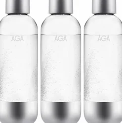3-pack AGA AQVIA Stål 1L, PET-flaska