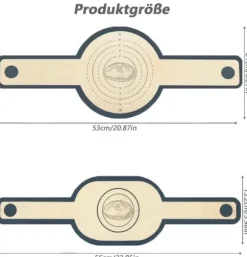 2-pack extra tjocka ugnsmattor 0,7 mm med långt handtag – slitstarka bakmattor för ugn, mikrovågsugn, luftfritös m.m.