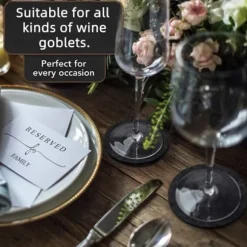 10-Pack Glasunderlägg i Filt med Hållare Grå