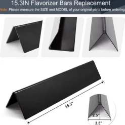 3-Pack Grill Värmeplåtar för Weber Spirit 200-serien - Svart