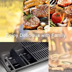 3-Pack Grill Värmeplåtar för Weber Spirit 200-serien - Svart