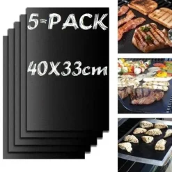 5-pack Grillmatta Ugnsmatta Bakmatta - Non stick 40x33cm
