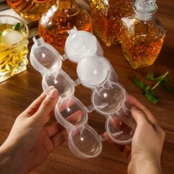 2-Pack Isform för Isbollar Runda Isbitar Iskubsform Kulor Plast