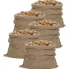 5-pack jutesäckar - Ekologiska och multifunktionella för träning och förvaring | Storlek: 100x110 cm