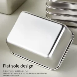 10-pack Matlådor i Rostfritt Stål med Lock – 580ml Förvaring – Tätslutande Lunchlådor för Kyl, Frys, Picknick & Camping – 14x11x5,5 cm – Silver