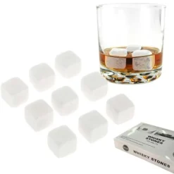 9-pack Naturliga Whiskystenar – Isbitar av Sten Vit