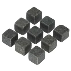 9-pack Naturliga Whiskystenar – Isbitar av Sten Grå