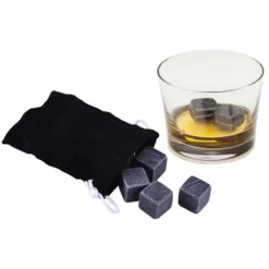 9-pack Naturliga Whiskystenar – Isbitar av Sten Grå