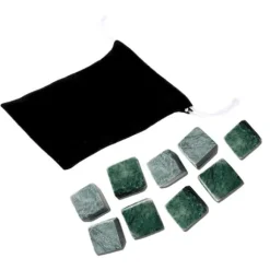 9-pack Naturliga Whiskystenar – Isbitar av Sten Grön