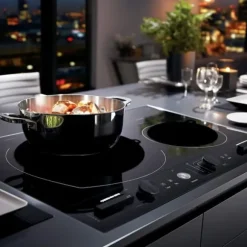 4-pack skyddsmatta för induktionsspis, halkfri silikonmatta, skydd för induktionsspis, halkfri matta, silikonmatta, repskydd, isoleringsmatta