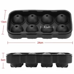 2-Pack Stor Silikon Isform för 8st Isbollar Runda Isbitar Kulor