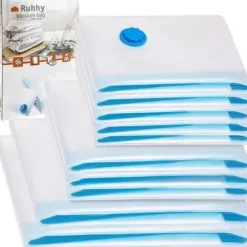 10-Pack Vakuumpåsar för Förvaring – 4 Olika Storlekar