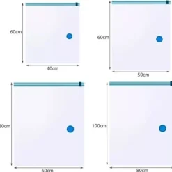 10-Pack Vakuumpåsar för Förvaring – 4 Olika Storlekar