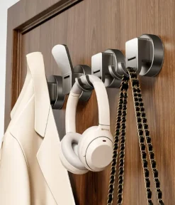 2-pack överdörrskrokar, kraftiga självhäftande krokar, dörrhängare utan borrning Model 2