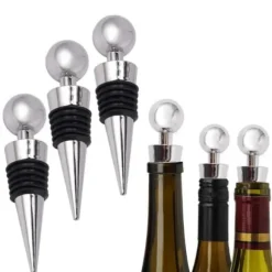 3-Pack Vinkork i Metall – Vinpropp Vinförslutare Silver