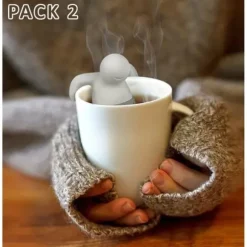 Packa 2 tefilter te-infuserare i 100 % livsmedelsgodkänd silikon utan BPA