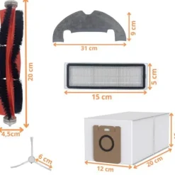 Packtillbehör för Dream D10 Plus/L10 Plus/Z10 Pro - Väska/Filt/Trasa/Sidoborste/Utrullningsverktyg Phonillico®