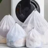 4-packTvättpåsar med fint nät ,Tvättpåse med snörstoppare , Vit