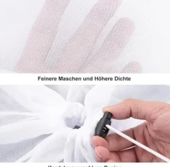 4-packTvättpåsar med fint nät ,Tvättpåse med snörstoppare , Vit