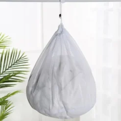 4-packTvättpåsar med fint nät ,Tvättpåse med snörstoppare , Vit