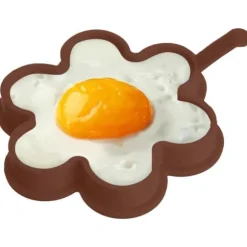Pannkaksform i silikon, brun blomma, 12 cm SILLINIE ORION 151792