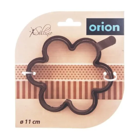 Pannkaksform i silikon, brun blomma, 12 cm SILLINIE ORION 151792