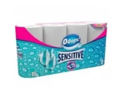 Pappershandduk Ooops Sensitive 2-lagers Ø10,6cm L10mxB22,7cm Nyfiber Vit,12 pk x 4 st/kartong
