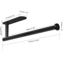 Pappershanddukshållare Väggfäste under skåp Självhäftande borrning Rostfritt stål Pappershandduksrullar Hållare för kök Badrum Rostskyddat ställ