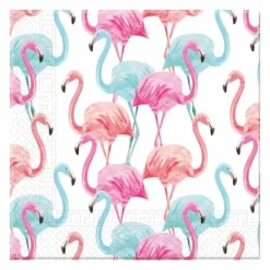 Pappersservett Tropical Flamingo 33x33cm 20-pack