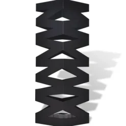 Paraplyställ 48,5 cm fyrkantig stål svart