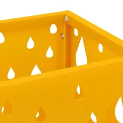 Paraplyställ i senapsgul metall - Kompakt och dekorativ för entrén | Färg: Senapsgul | Storlek: Rektangulär