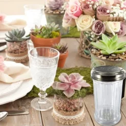 Parmesan- och florsockersikt i glas 13 cm Fackelmann