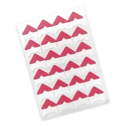 Pastellröda fotohörn x24