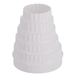 Patisse Kakformar Runda Tandade 5-delars Vita