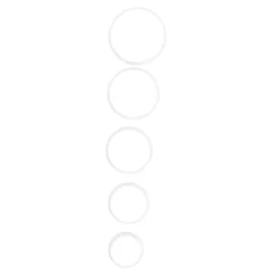 Patisse Kakformar Runda Tandade 5-delars Vita