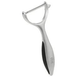 PELER i rostfritt stål MED GUMMIHANDTAG, silver