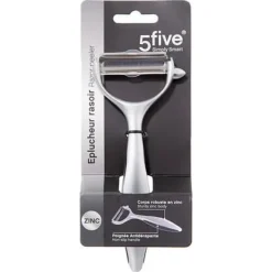 PELER i rostfritt stål MED GUMMIHANDTAG, silver