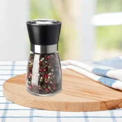 Peppar- och saltkvarn i glas, 13 cm