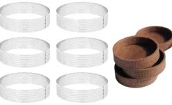 Perforerad pajform med kant 8 cm / 6 delar