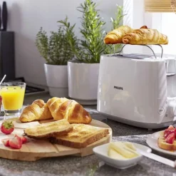Philips Brödrost HD2581, Vit, 2 Skivor (HD2581/00)