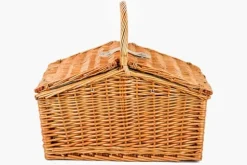 Picknickkorg 4-personer med porslin & termopåse - ljus vass