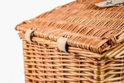 Picknickkorg 4-personer med porslin & termopåse - ljus vass