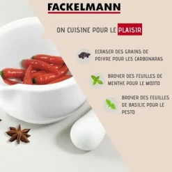 Pilon Mortier - Fackelmann - 45442 - Porslin - 12x6,5cm - 2 stycken