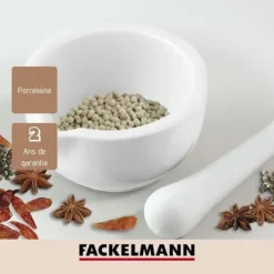 Pilon Mortier - Fackelmann - 45442 - Porslin - 12x6,5cm - 2 stycken