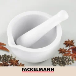 Pilon Mortier - Fackelmann - 45442 - Porslin - 12x6,5cm - 2 stycken