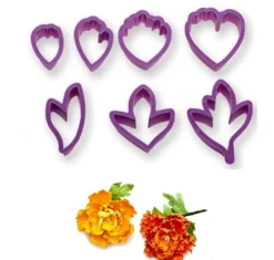 PIONBLOMMA + BLAD Set med kakformar